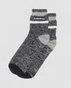 Dr. Martens Short Marl Cotton Blend Socks In Black