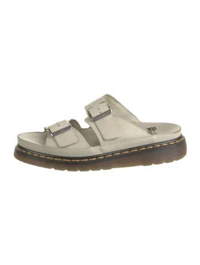 Pre-owned Dr. Martens Signature Logo Leather Sandals In Neutral