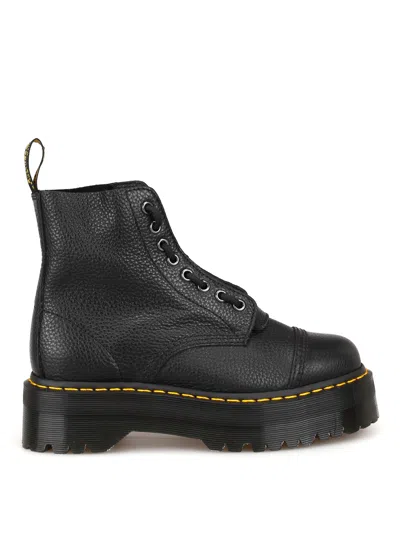 DR. MARTENS SINCLAIR AUNT SALLY LEATHER COMBAT BOOTS