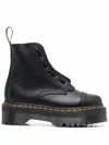 Dr. Martens' Jadon Smooth Leather Platform Boots In Black