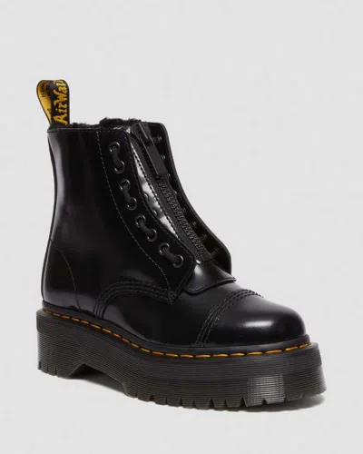 Dr. Martens' Sinclair Faux Fur Lined Buttero Platform Boots In Black