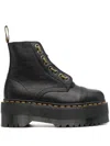 Dr. Martens Sinclair Max Pisa Leather Platform Boots In Schwarz