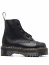 Dr. Martens Sinclair Black Leather Lace-up Boots In Black