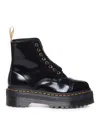 Dr. Martens' Jadon Smooth Leather Platform Boots In Black