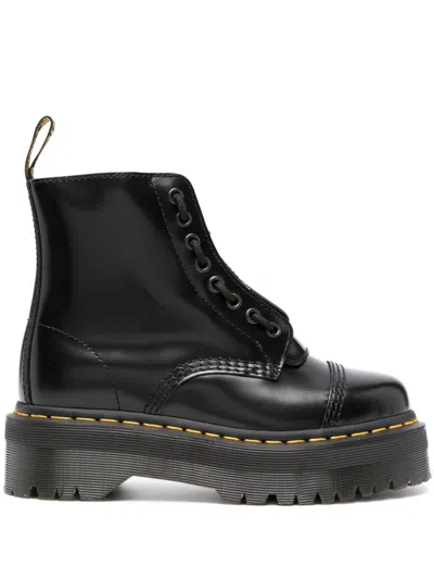 Dr. Martens' Sinclair Zip-up Leather Boots In Black