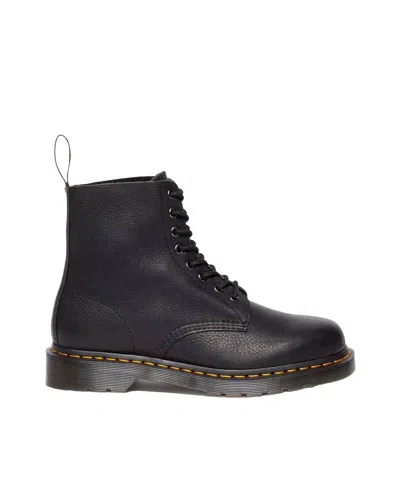 Dr. Martens Smooth Leather Lace-up Air-cushion Ankle Boots In Black