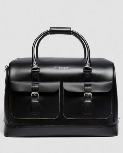 Dr. Martens Smooth Leather Weekender Bag In Black