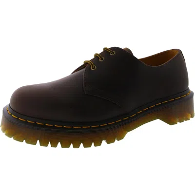 Dr. Martens' Brown 1461 Bex Derbys In Dark Brown Crazy Hor