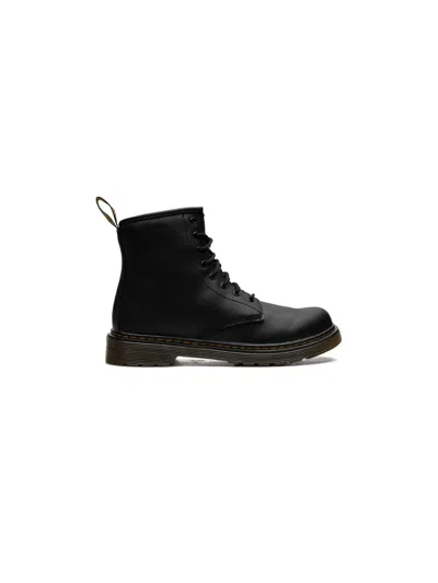 Dr. Martens' Kids' Softy T Leather Lace-up Boots In Black