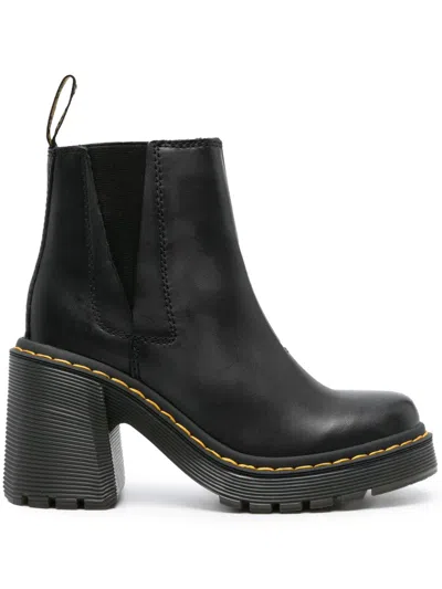 Dr. Martens Damen Spence Leder Chelsea-stiefel Mit Absatz In Nero