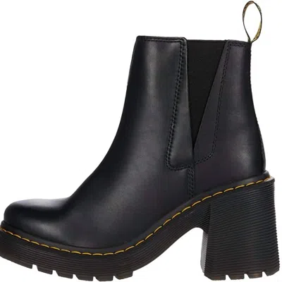 Dr. Martens' Spence Leather Flared Heel Chelsea Boots In Black