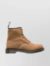 Dr. Martens' Stitched Boots With Suede Backstrap And Airwair Loop