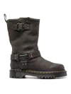 Dr. Martens Anistone Hohe Leder Biker Stiefel In Animal Print