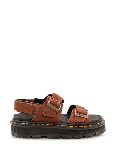 Dr. Martens Stylish Sandals With Straps And Buckles In Brown