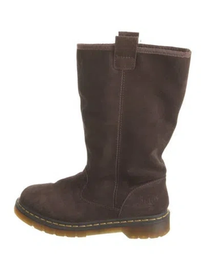 Pre-owned Dr. Martens Suede Boots In Brown