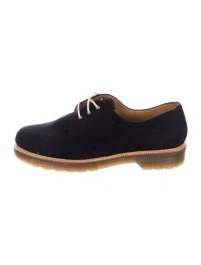 Pre-owned Dr. Martens Suede Brogues In Blue