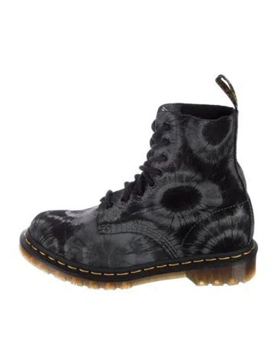 Pre-owned Dr. Martens Suede Combat Boots In Multi