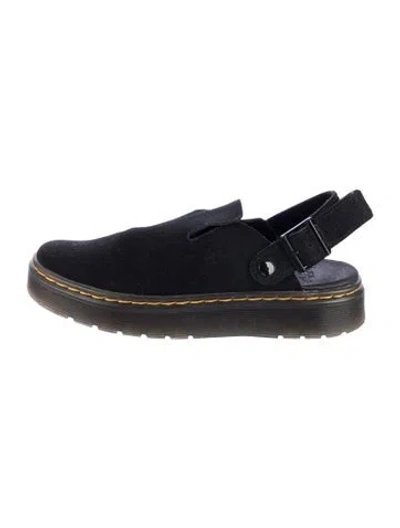 Pre-owned Dr. Martens Suede Flats In Blue