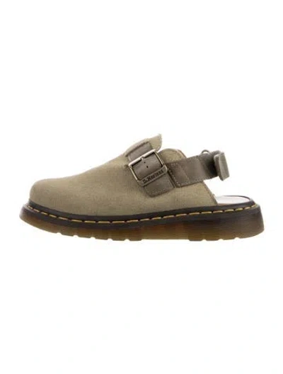 Pre-owned Dr. Martens Suede Flats In Neutral