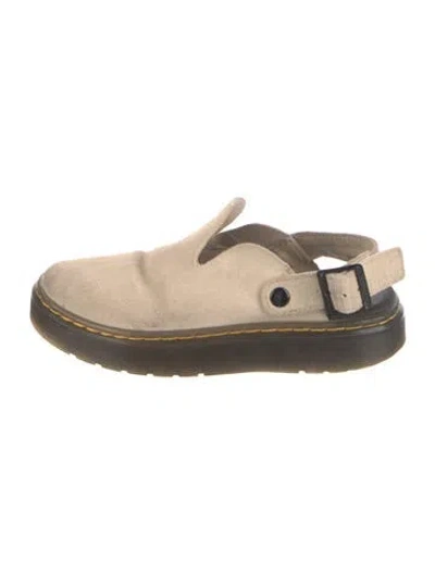 Pre-owned Dr. Martens Suede Flats In Neutrals