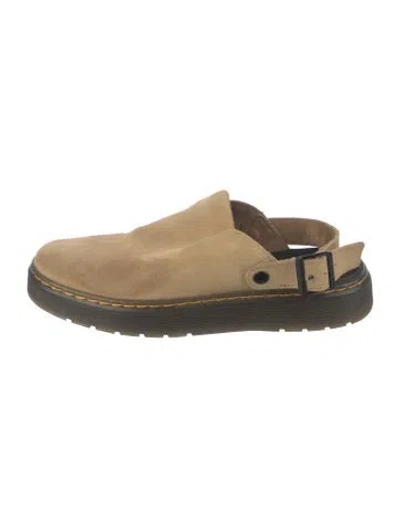 Pre-owned Dr. Martens Suede Flats In Neutrals