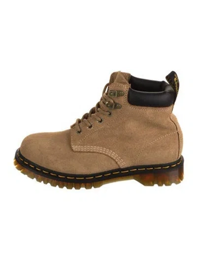 Pre-owned Dr. Martens Suede Hiking Boots In Neutral
