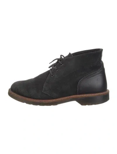 Pre-owned Dr. Martens Suede Lace-up Boots In Black