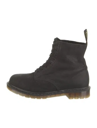 Pre-owned Dr. Martens Suede Lace-up Boots In Black