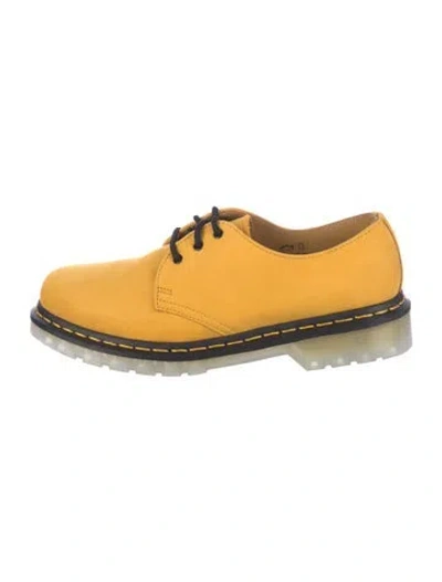 Pre-owned Dr. Martens Suede Lace-up Boots In Yellow