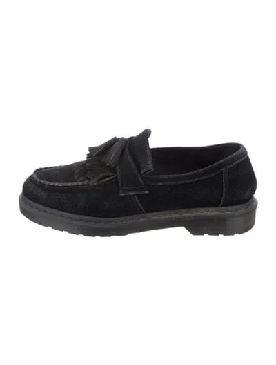 Pre-owned Dr. Martens Suede Loafers In Black