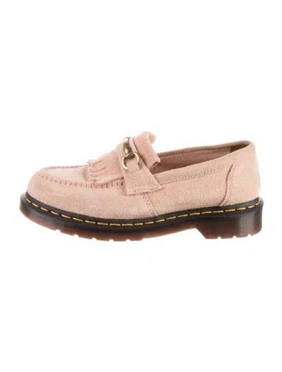 Pre-owned Dr. Martens Suede Loafers In Pink