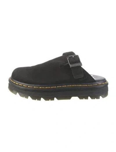 Pre-owned Dr. Martens Suede Sandals In Black
