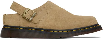 Dr. Martens' Tan Isham Mules In Parchment Desert Oas