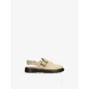 Dr. Martens' Tan Kids' Jorjie Suede Mules Eur 29 / 11 Uk In Tan