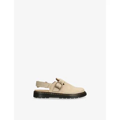 Dr. Martens' Tan Kids' Jorjie Suede Mules Eur 29 / 11 Uk