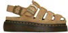 Dr. Martens' Dr. Martens Womens Savannah Tan Wrenlie Fisherman Suede Sandals In Savannah Tan