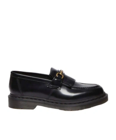 Dr. Martens' Adrian Snaffle Smooth Leather Kiltie Loafers In Black