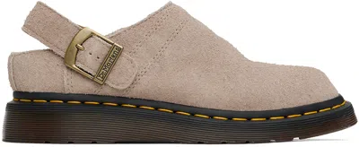 Dr. Martens' Taupe Isham Mules In Vintage Taupe Long N
