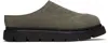 Dr. Martens' Taupe Vent Xx02 Mules In Dark Grey Milled Nub