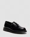 Dr. Martens Temara Polished Smooth Leather Loafers In Black