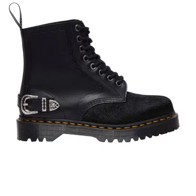 Pre-owned Dr. Martens The Great Frog X 1460 Leather Lace Up Boot 'embossed Chain - Black'