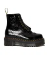 Dr. Martens' Sinclair Wild Croc Leather Boots In Black