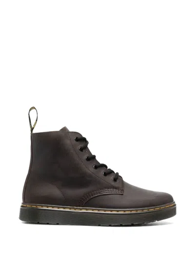 Dr. Martens Thurston Contrast-stitching Lace-up Boots In Brown