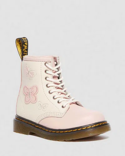 Dr. Martens Toddler 1460 Butterfly Leather Boots In Pink