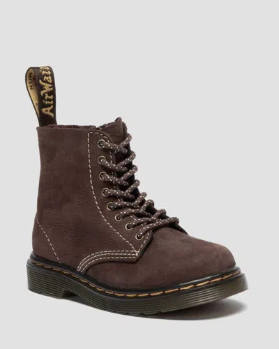 Dr. Martens Toddler 1460 Tumbled Nubuck Boots In Brown