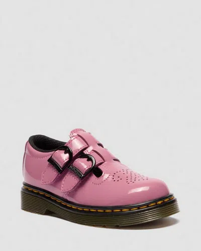 Dr. Martens Toddler 8065 Mary Jane Patent Lamper Shoes In Pink