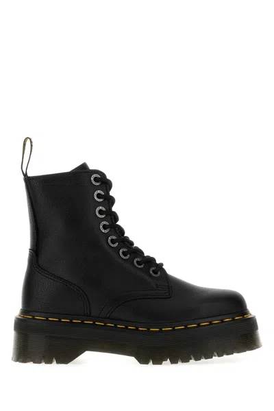 Dr. Martens Unisex Black Leather Jadon Iii Platform Mini Ankle Boots