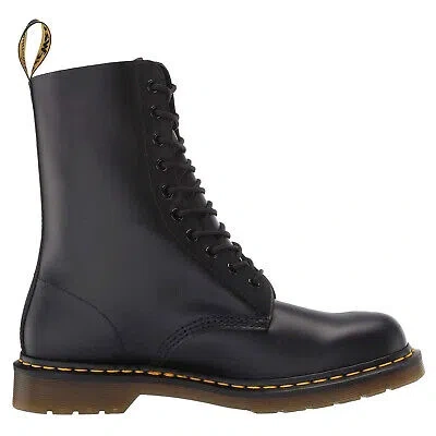 Pre-owned Dr. Martens Unisex Boots 1490 Casual Lace-up Ankle Goodyear-welt Leather In Black