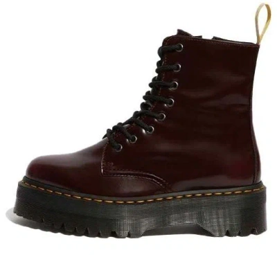 Dr. Martens' Dr. Martens Vegan Jadon Ii Martin Boots Couple Style Brown Red