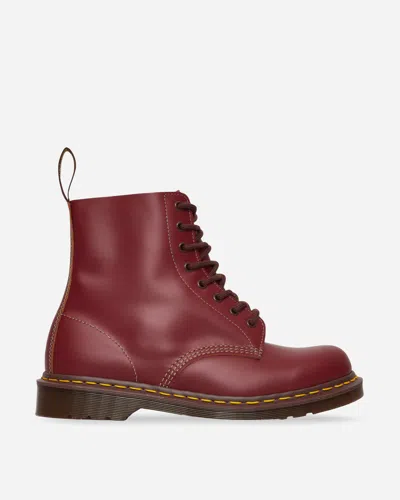 Dr. Martens' Vintage 1460 Leather Ankle Boots In Red